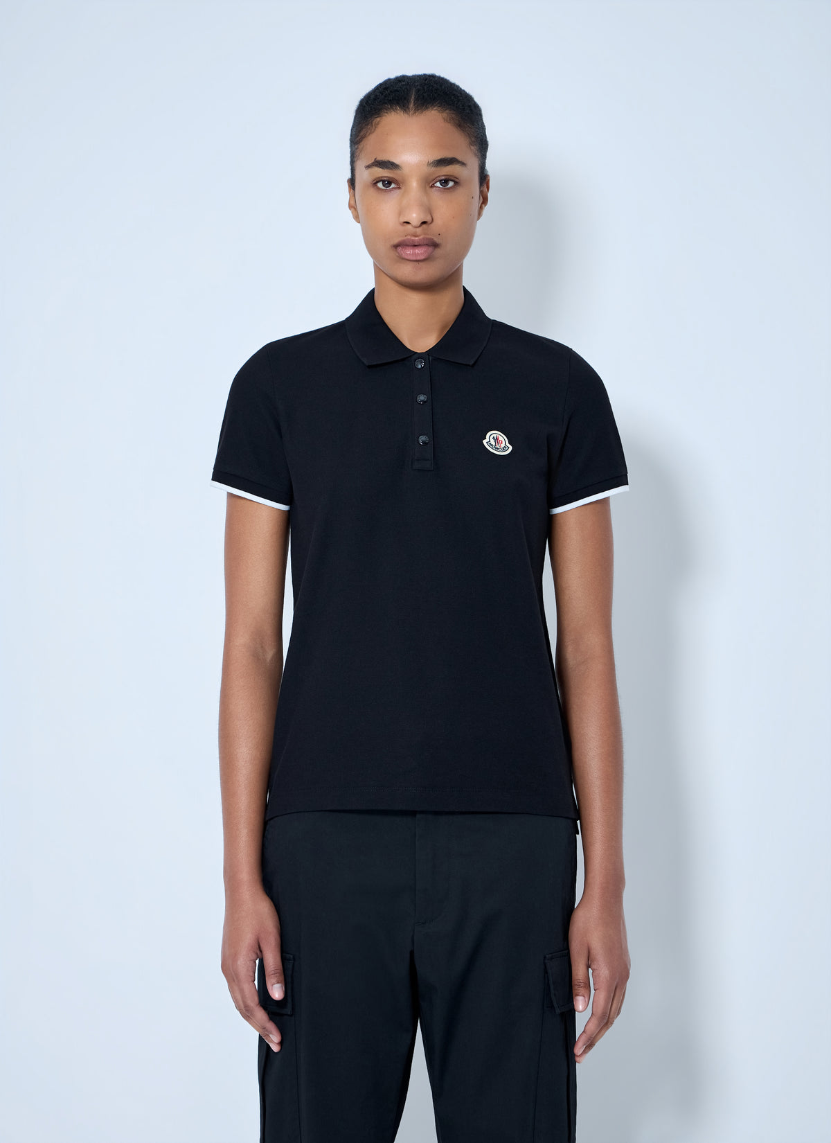 Moncler Moncler Women Piqué Polo Shirt With Logo Badge