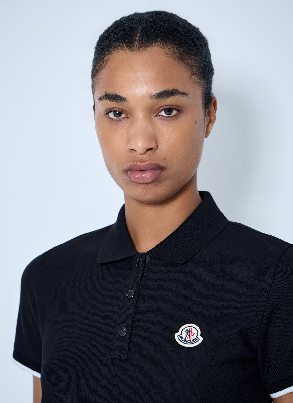 Moncler Moncler Women Piqué Polo Shirt With Logo Badge
