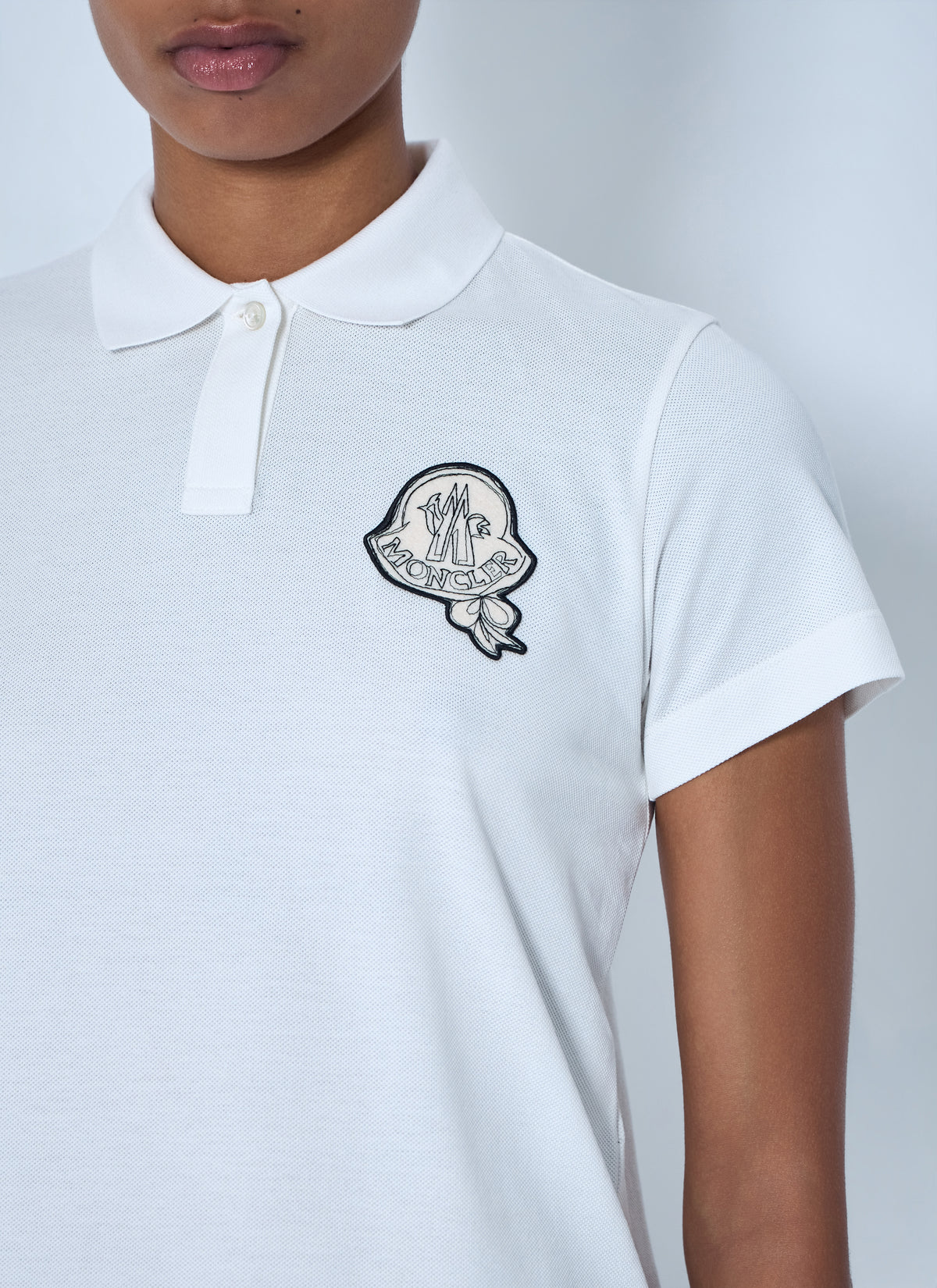 Moncler Moncler Women Embroidered Logo Polo Shirt
