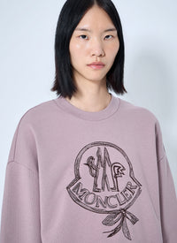 Moncler Moncler Women Logo Embroidered Sweatshirt