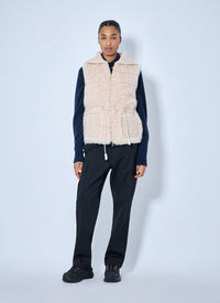 Moncler Women Sherpa-Lined Knitted Vest