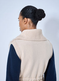 Moncler Women Sherpa-Lined Knitted Vest