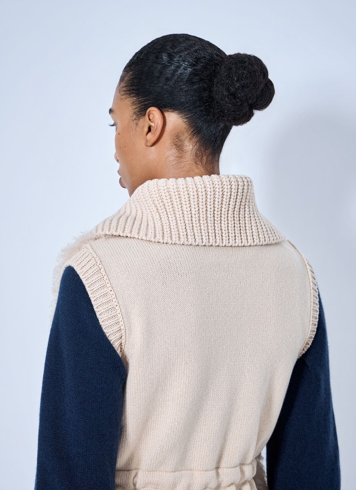 Moncler Women Sherpa-Lined Knitted Vest