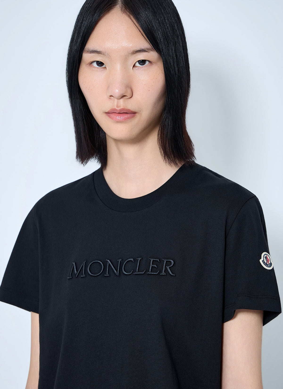Moncler Women Logo Embroidered T-Shirt