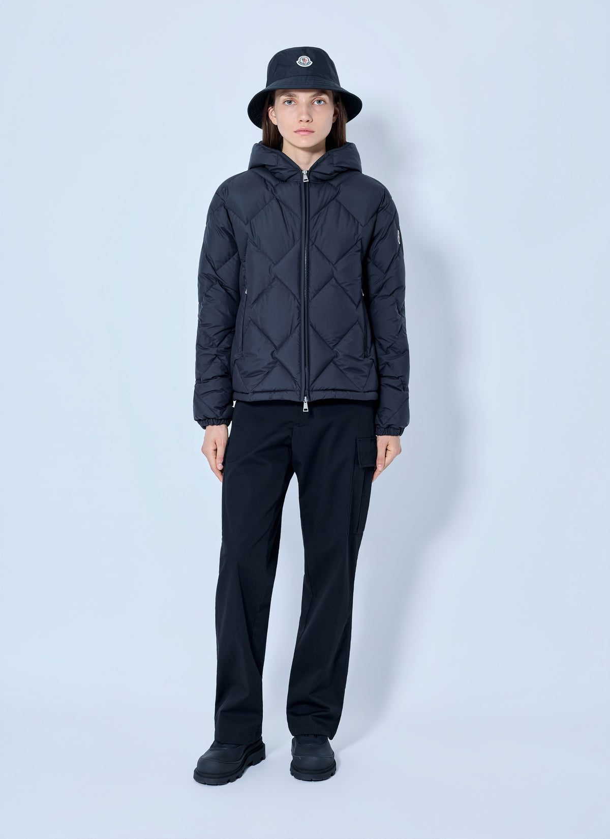 Moncler Moncler Women Arvouin Hooded Diamond-Quilted Short Down Jacket
