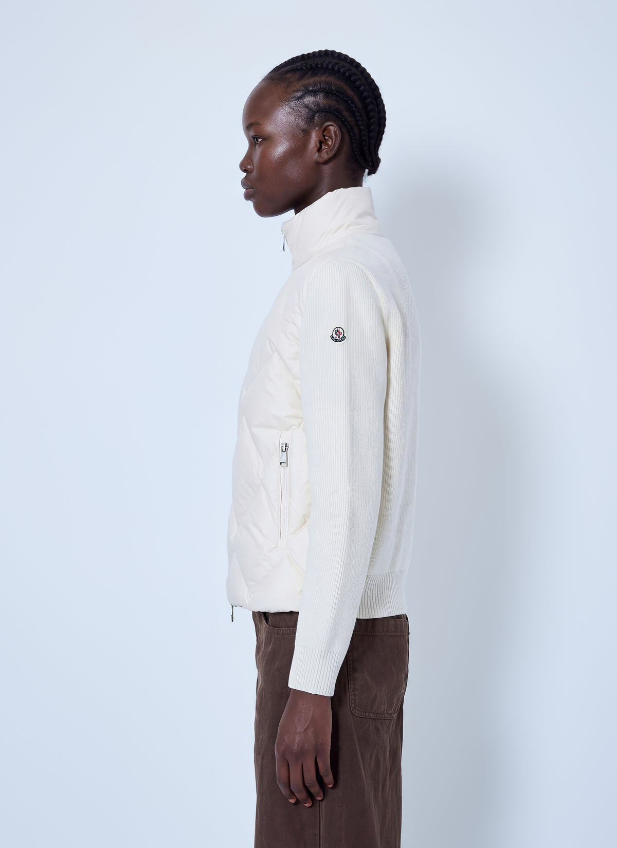 Moncler Moncler Women Wool & Cashmere Padded Zip-Up Cardigan