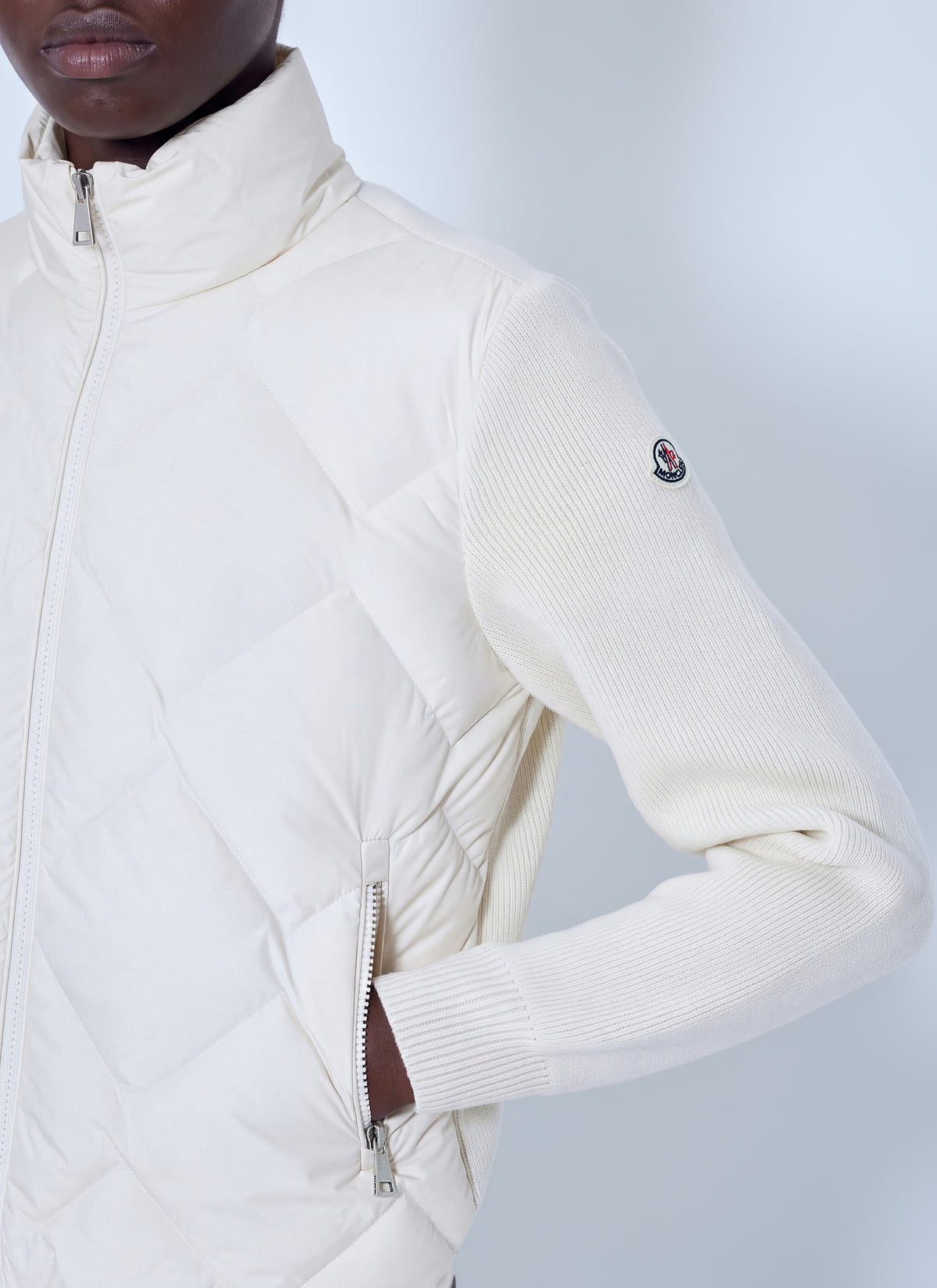 Moncler Moncler Women Wool & Cashmere Padded Zip-Up Cardigan