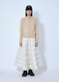 Moncler Women Ribbed Cardigan In Wool Blend