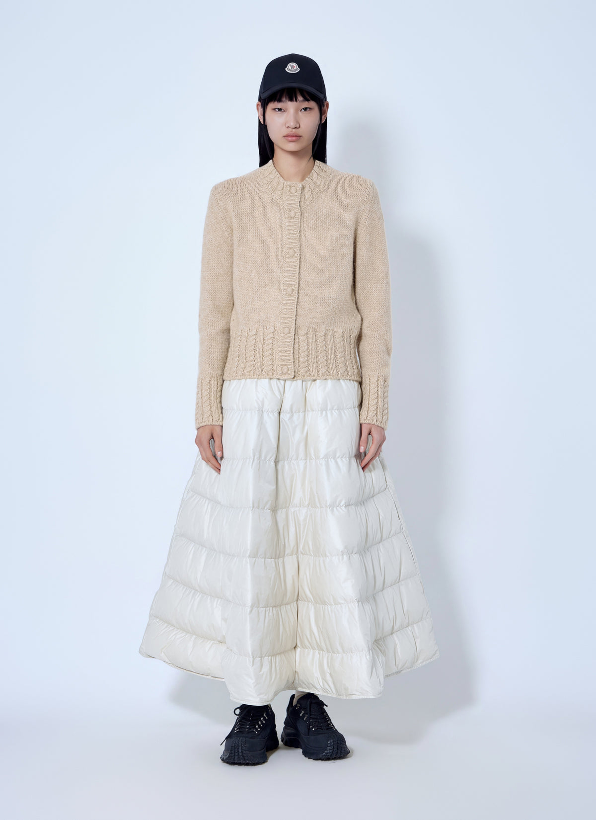 Moncler Women Ribbed Cardigan In Wool Blend