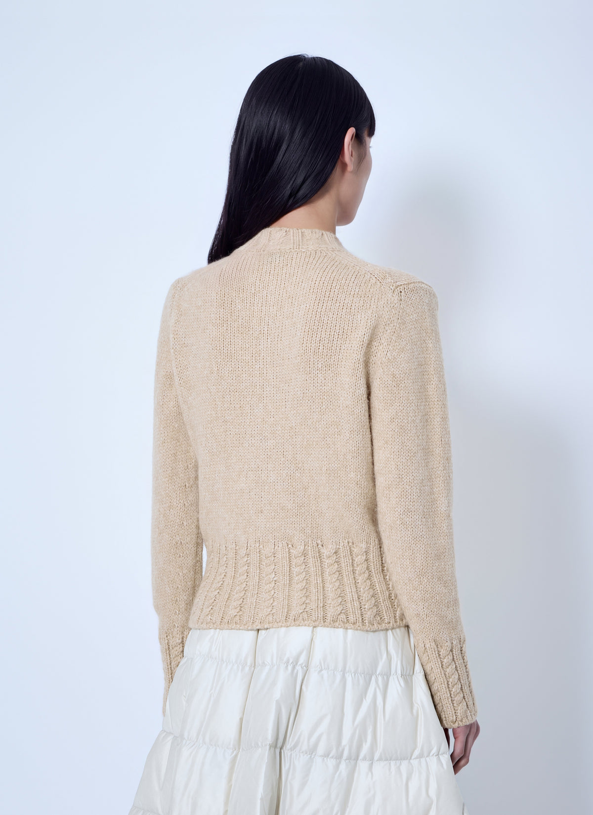 Moncler Women Ribbed Cardigan In Wool Blend