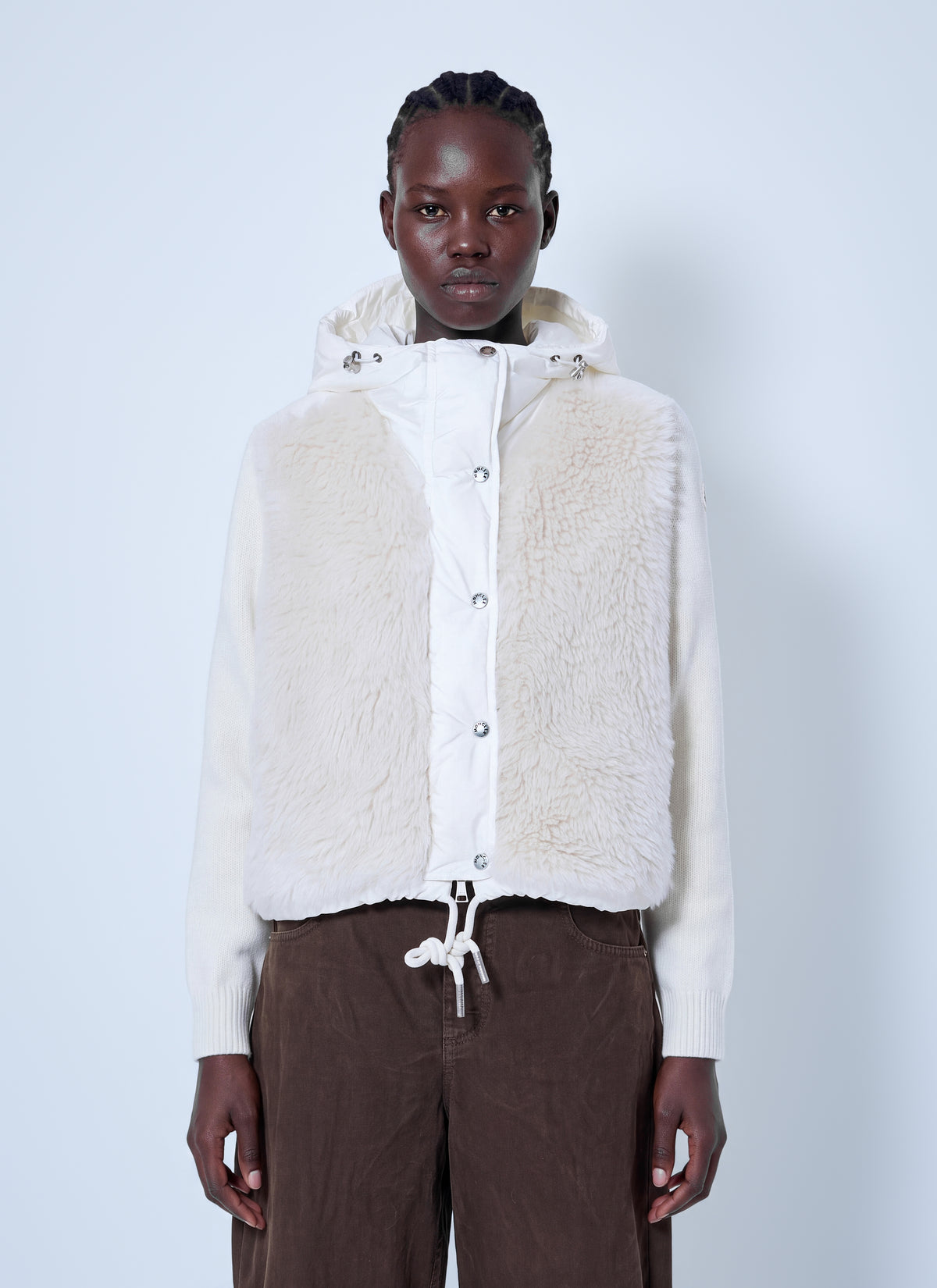 Moncler Moncler Women Wool & Cashmere Blend Padded Zip-Up Cardigan
