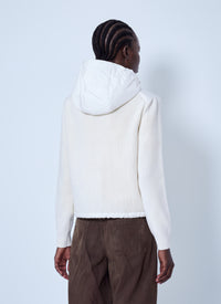 Moncler Moncler Women Wool & Cashmere Blend Padded Zip-Up Cardigan