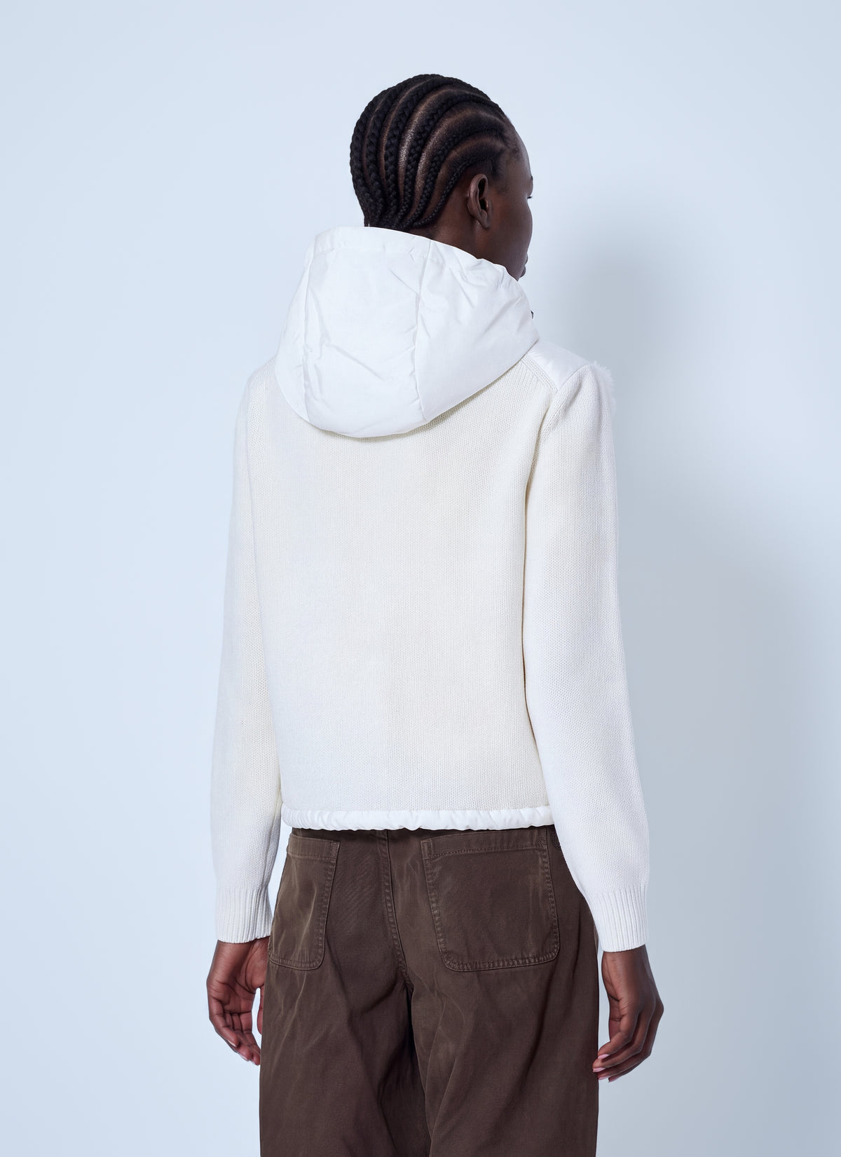 Moncler Moncler Women Wool & Cashmere Blend Padded Zip-Up Cardigan