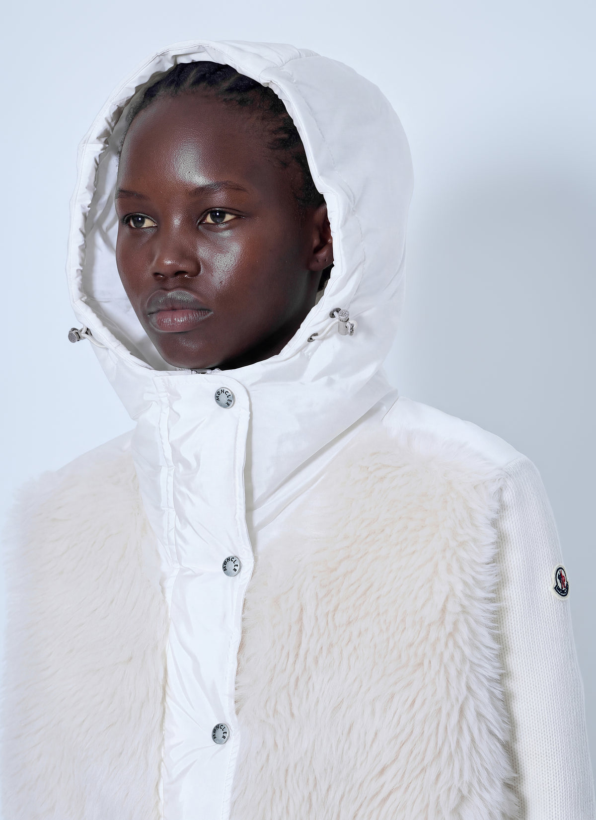 Moncler Moncler Women Wool & Cashmere Blend Padded Zip-Up Cardigan