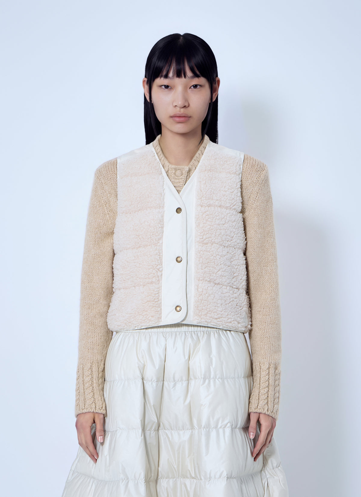 Moncler Women Fluffy Teddy Padded Gilet