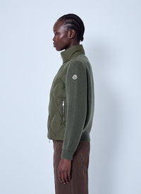 Moncler Moncler Women Wool & Cashmere Padded Zip-Up Cardigan