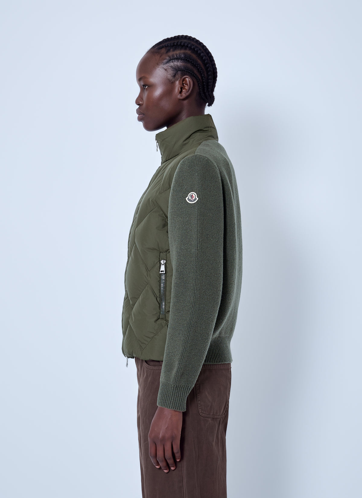 Moncler Moncler Women Wool & Cashmere Padded Zip-Up Cardigan