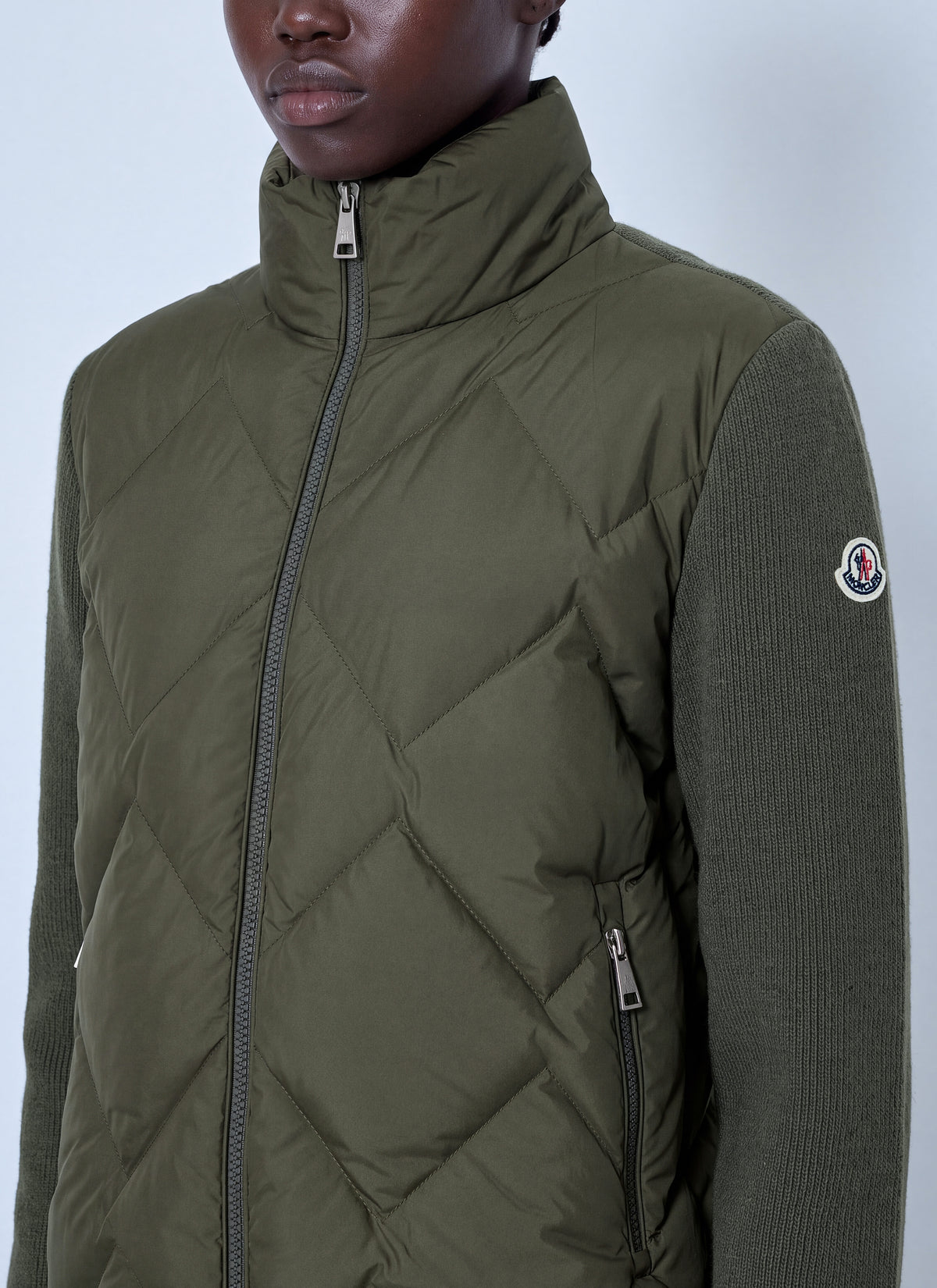 Moncler Moncler Women Wool & Cashmere Padded Zip-Up Cardigan