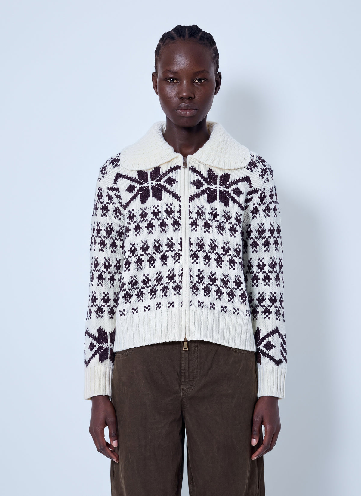 Moncler Moncler Women Fair Isle Zip Cardigan
