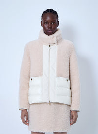 Moncler Women Glorieux Hooded Teddy Short Down Jacket