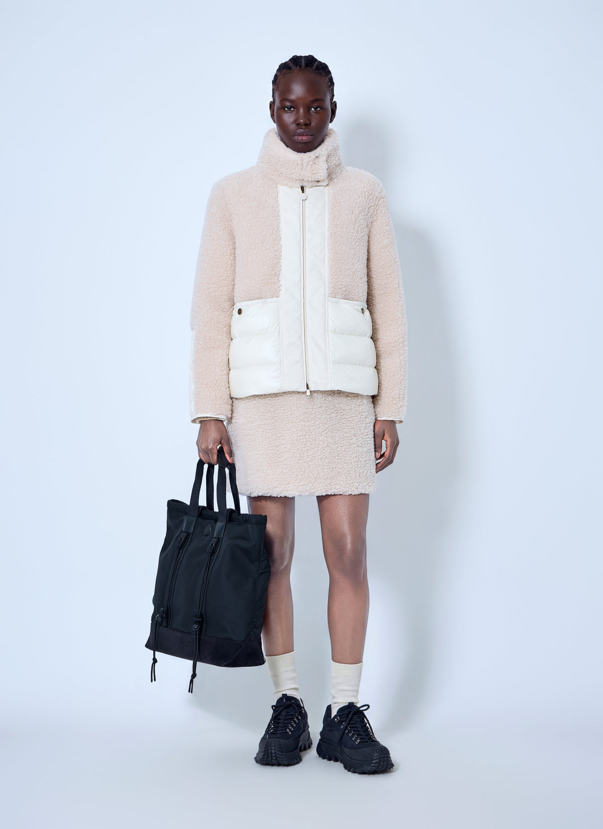 Moncler Women Glorieux Hooded Teddy Short Down Jacket