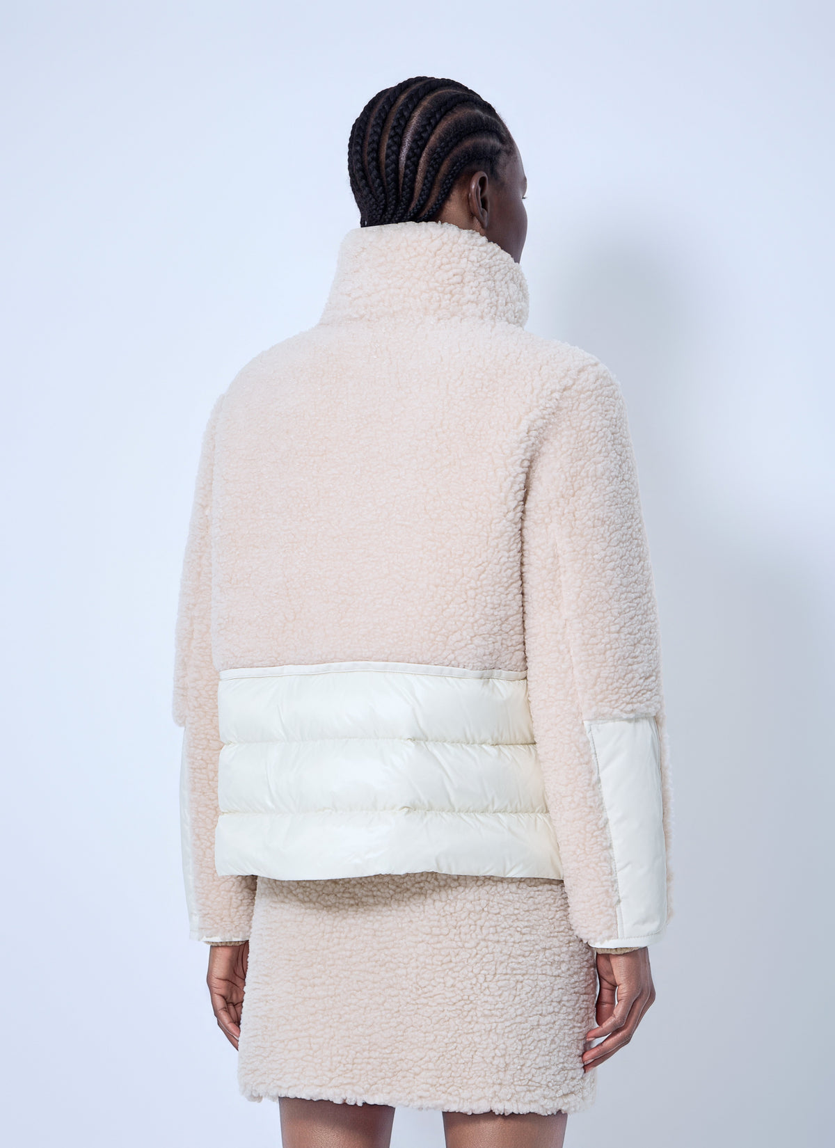 Moncler Women Glorieux Hooded Teddy Short Down Jacket