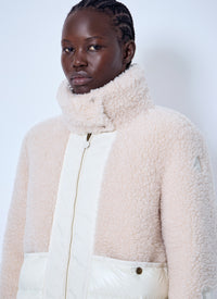 Moncler Women Glorieux Hooded Teddy Short Down Jacket