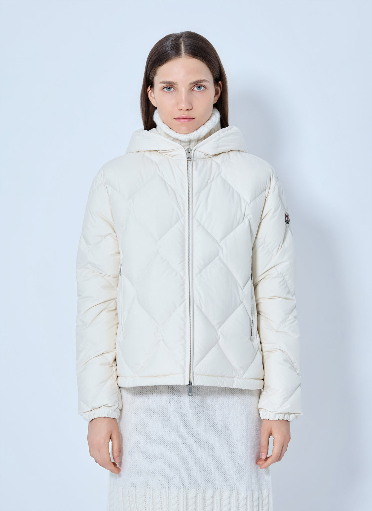 Moncler Moncler Women Arvouin Hooded Diamond-Quilted Short Down Jacket