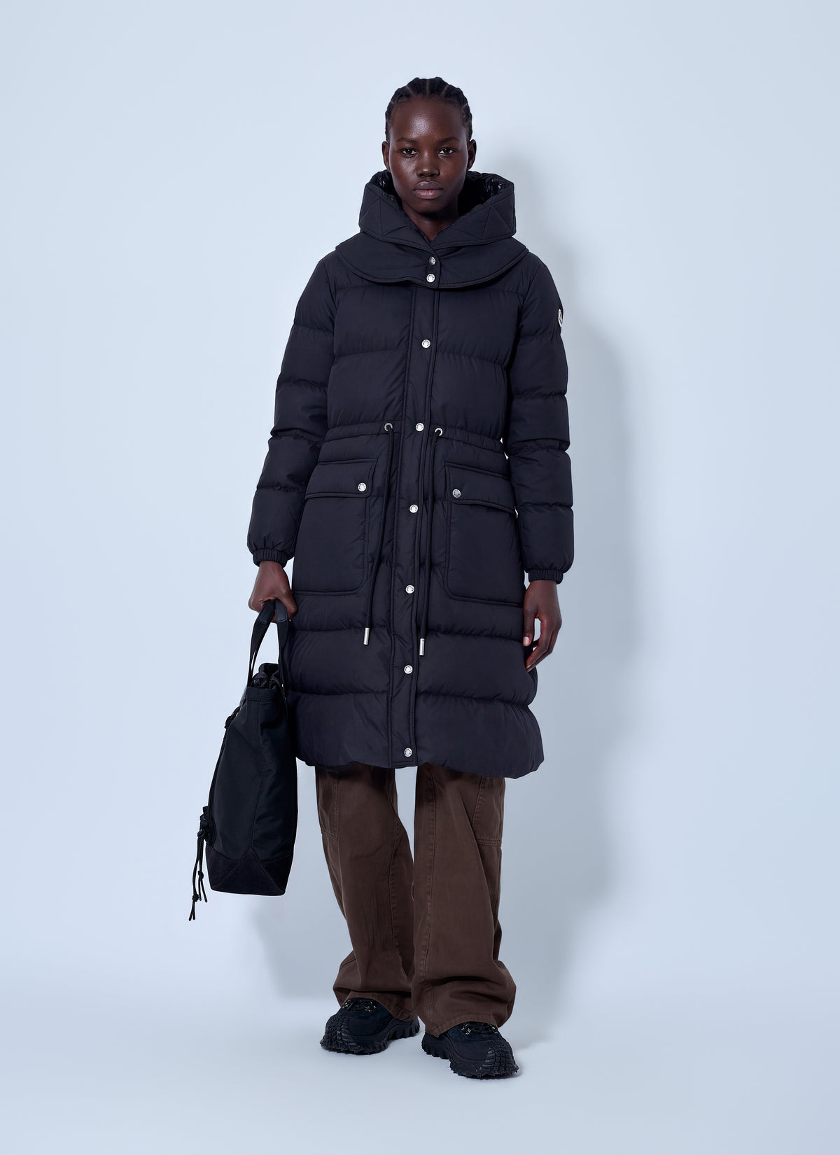 Moncler Women Pic Hooded Long Down Coat