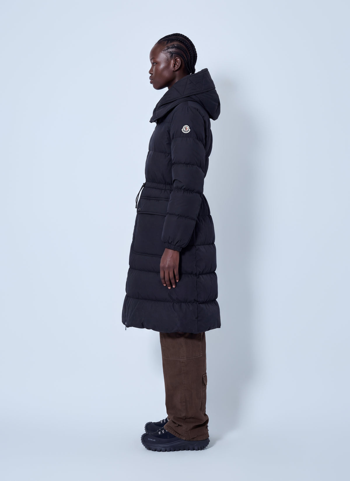 Moncler Women Pic Hooded Long Down Coat