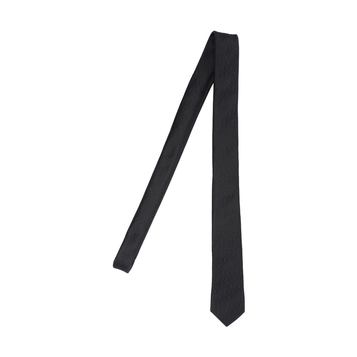 Saint Laurent Men Monogram Silk Slim Tie