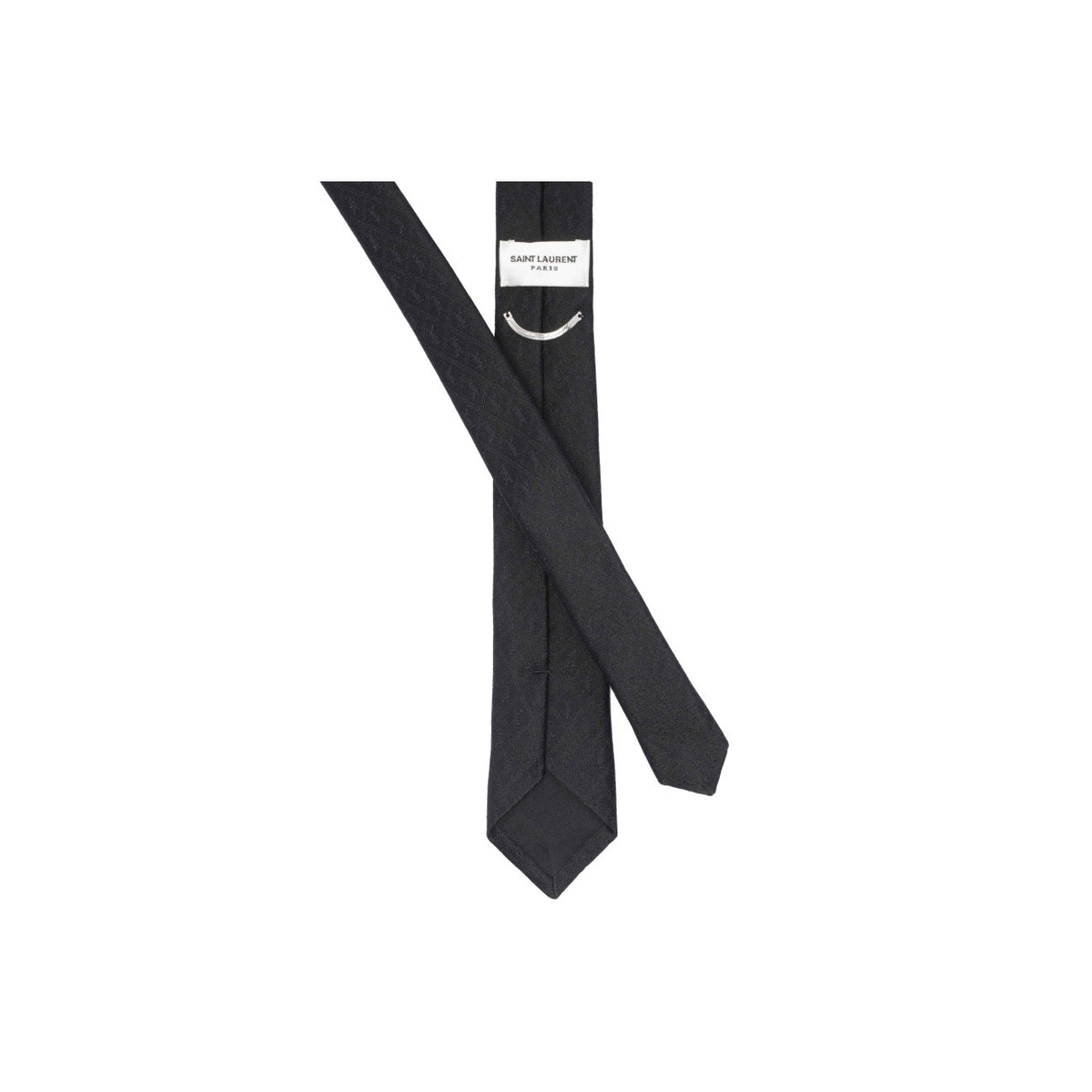 Saint Laurent Men Monogram Silk Slim Tie