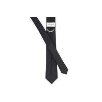 Saint Laurent Men Monogram Silk Slim Tie
