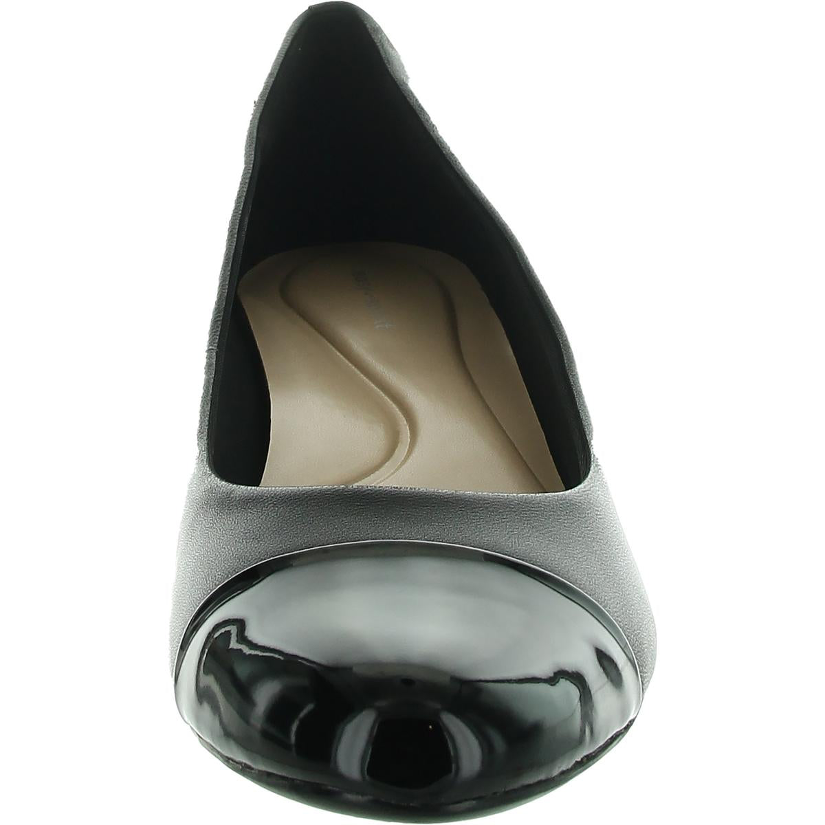 Womens Patent Trim Leather Pumps
