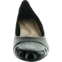 Womens Patent Trim Leather Pumps