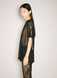 Mugler Women Sheer Flocked Star T-Shirt