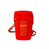 MCM Orange Red Nylon Mini Flap Pouch Shoulder Waist Bag
