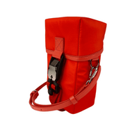 MCM Orange Red Nylon Mini Flap Pouch Shoulder Waist Bag