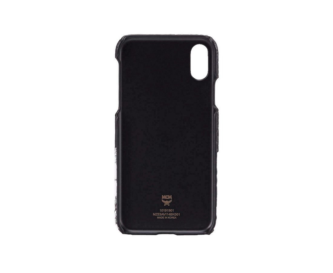 MCM Unisex Black Visetos Hide And Seek Bunny IPhone X Case