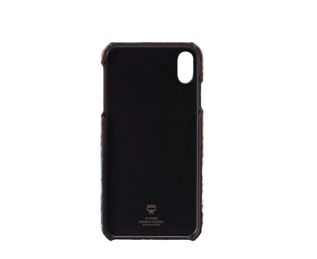 MCM Unisex Brown Cognac Visetos Hide And Seek Bunny IPhone XS Max Case