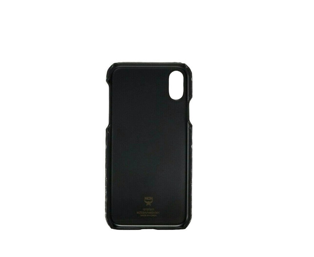 MCM Unisex Black / Silver Gradation Visetos IPhone XS Cell Phone Case