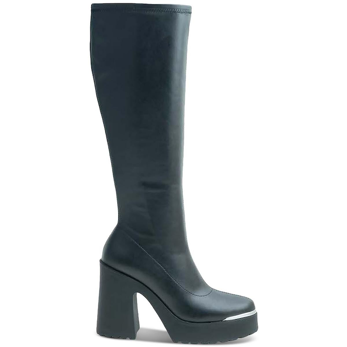 Killian  Womens Faux Leather Dressy Knee-High Boots