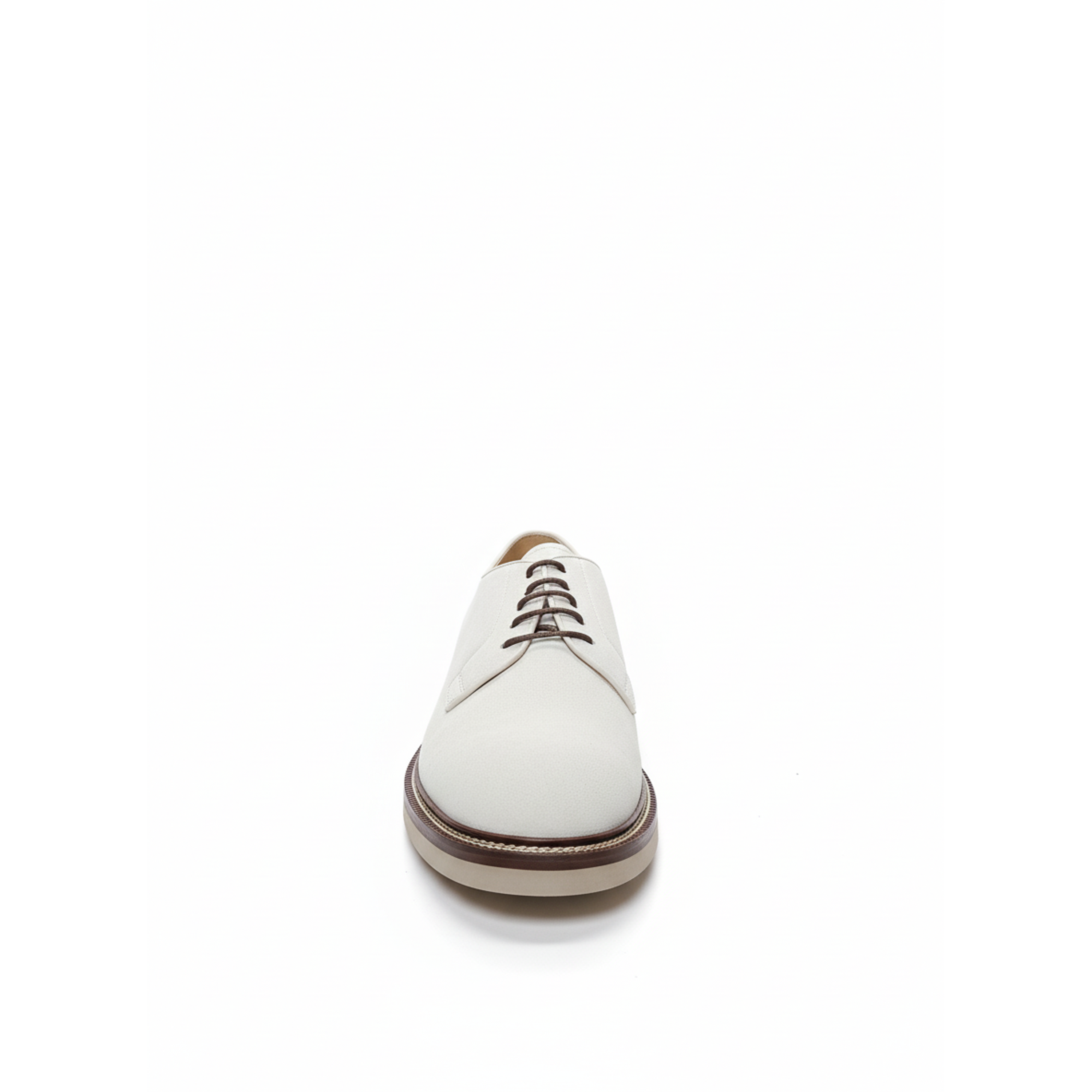 Brunello Cucinelli Mens Derby Laced Shoes In Offwhite