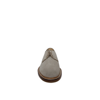 Brunello Cucinelli Mens Suede Laced Derby Shoes In Dark Beige