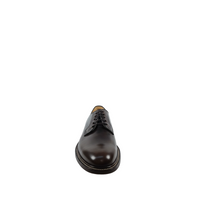 Brunello Cucinelli Mens Leather Derby Shoes In Dark Brown