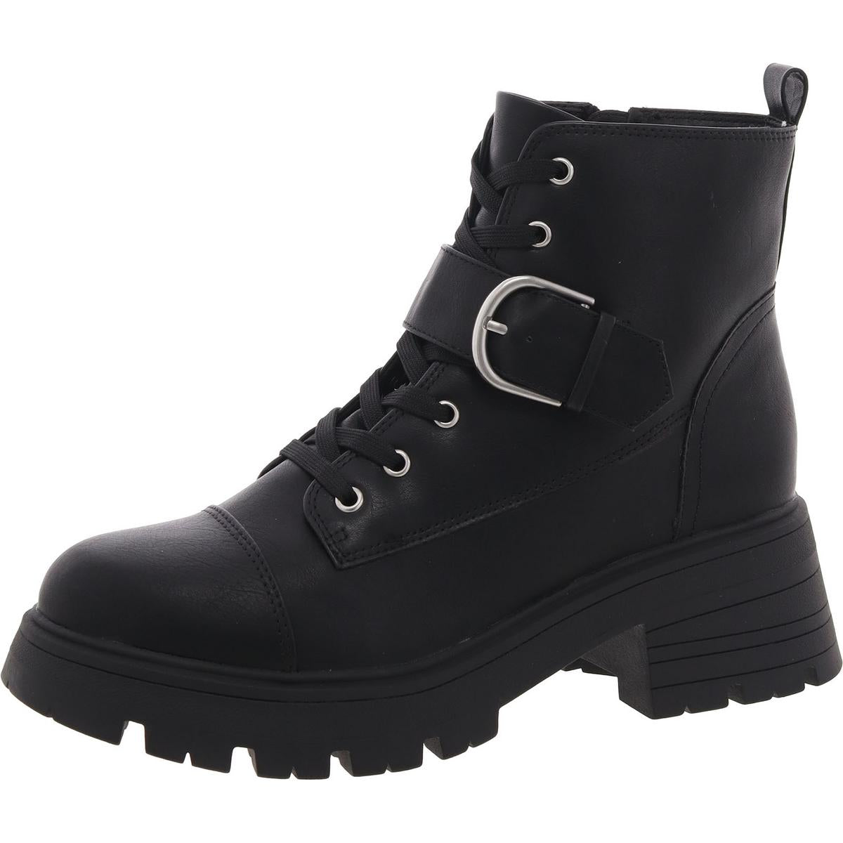 Womens Zipper Manmade Ankle Boots