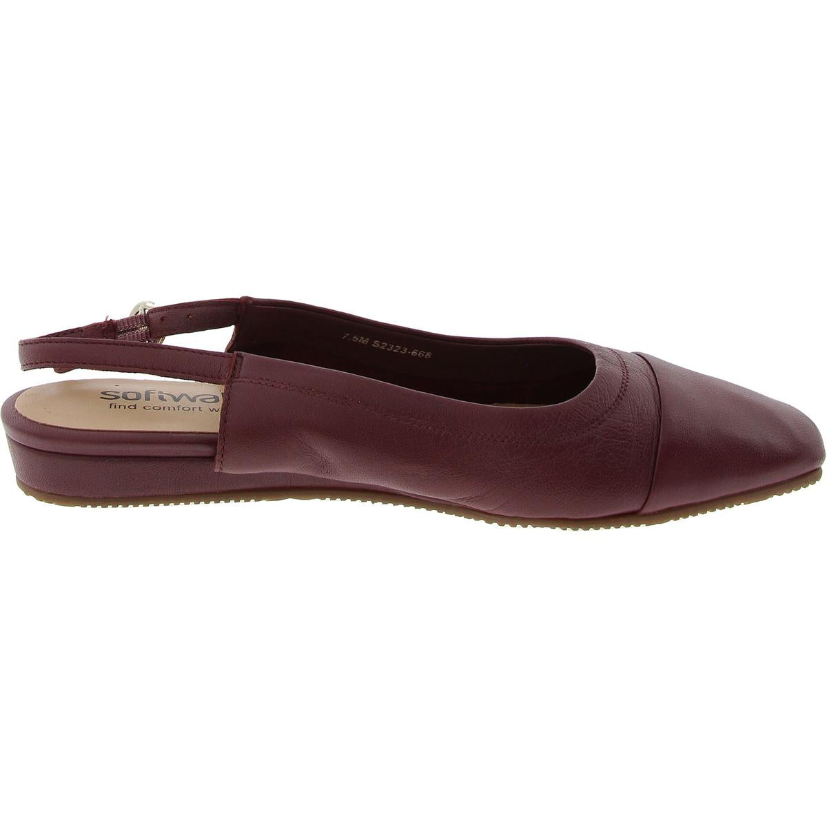 Vittoria Womens Buckle Leather Slingbacks