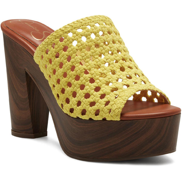 Shelbie 2 Womens Woven Slip On Heels