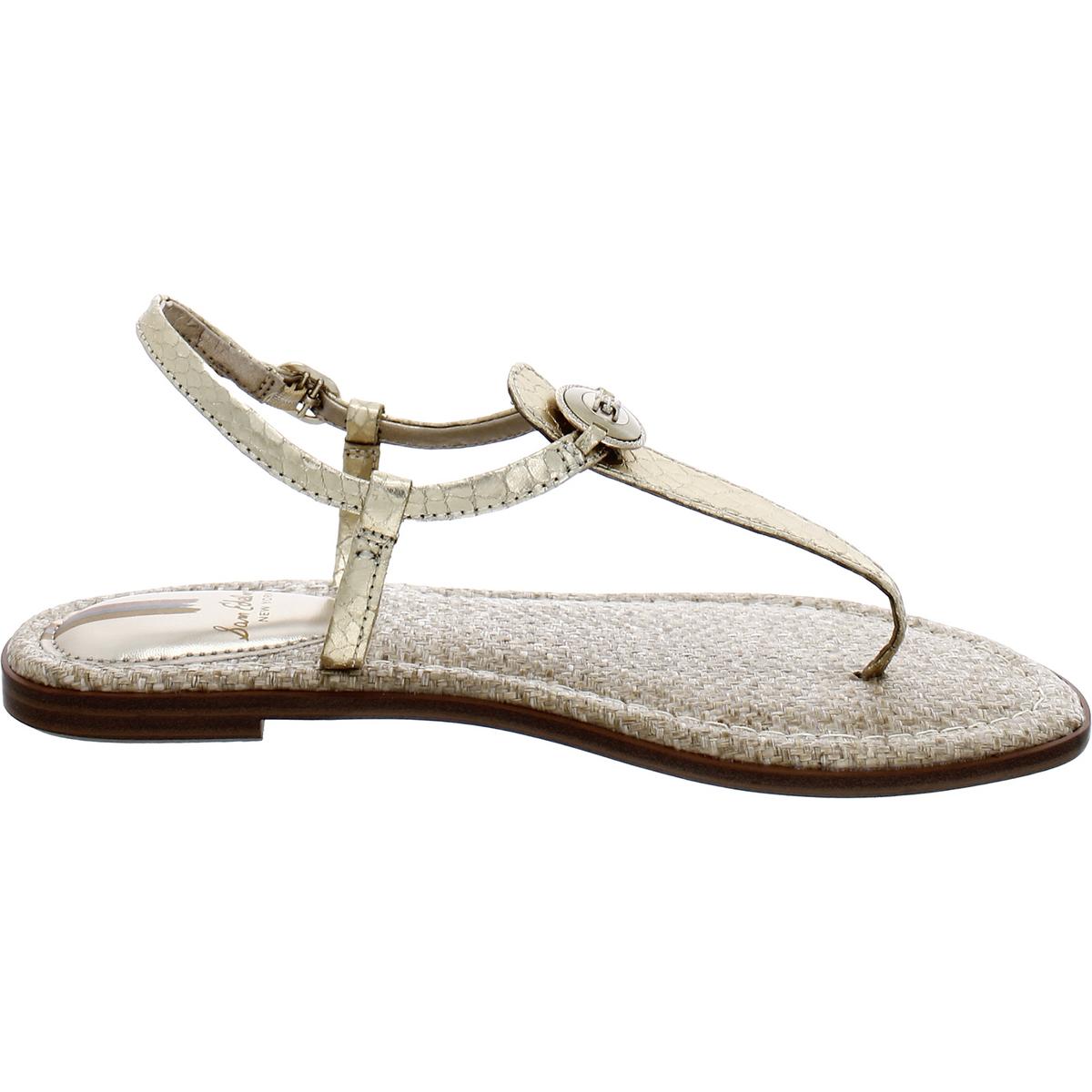 GIGI SIGNET Womens Faux Leather Casual Thong Sandals