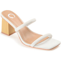 Henrietta Womens Textured Manmade Slide Sandals Off White